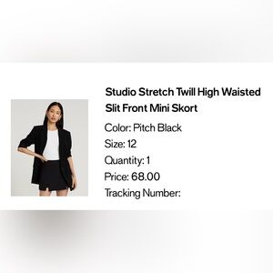 Express Black Mini Skort